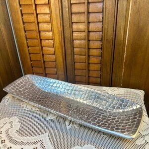 Beatriz Ball's PIELES Croc Hand-finished Long Rectangular Tray Cheese Platter